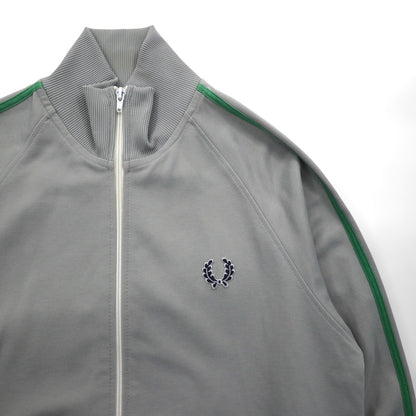 FRED PERRY 80年代 スタンドカラー トラックジャケット ジャージ S グレー フルジップ ハイネック
