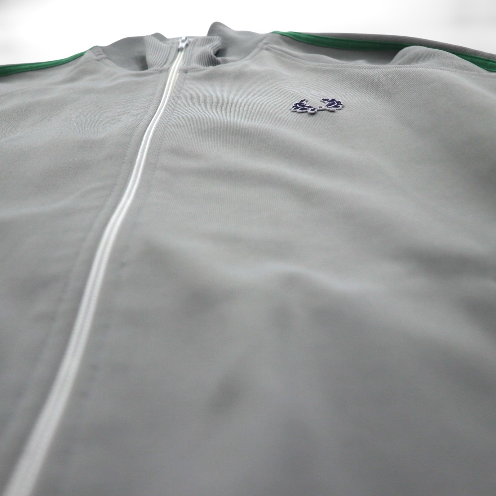 FRED PERRY 80年代 スタンドカラー トラックジャケット ジャージ S グレー フルジップ ハイネック