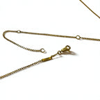 CELINE Vintage Ultra-Thin Long Chain Necklace, Gold, WCA2211, Made in Italy