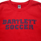 GILDAN スウェット L レッド コットン 裏起毛 BARTLETT SOCCER プリント