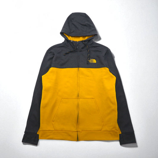 THE NORTH FACE ソフトシェル フルジップパーカー SURGENT BLOCK FULLZIP JACKET ジャージ L イエロー バイカラー サムホール 海外規格 NF0A2V4SUPS