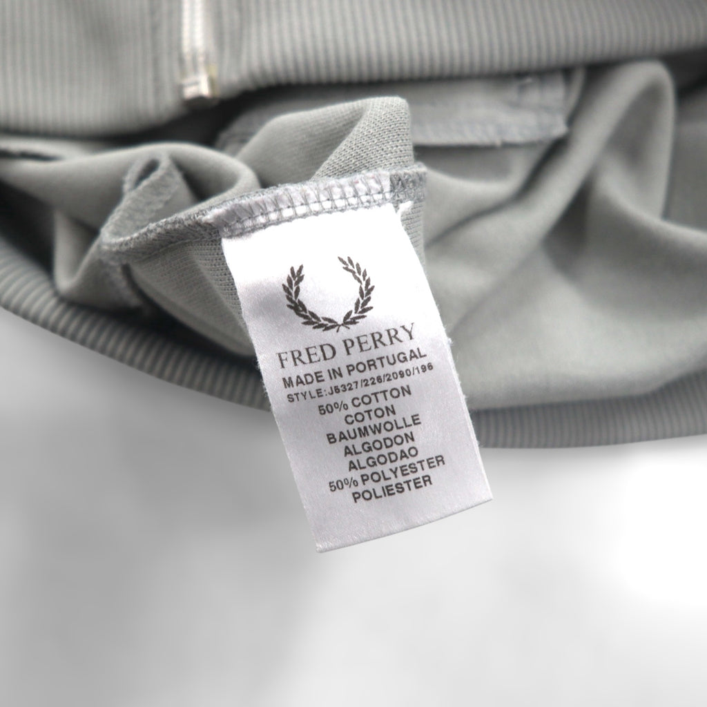 FRED PERRY 80年代 スタンドカラー トラックジャケット ジャージ S グレー フルジップ ハイネック