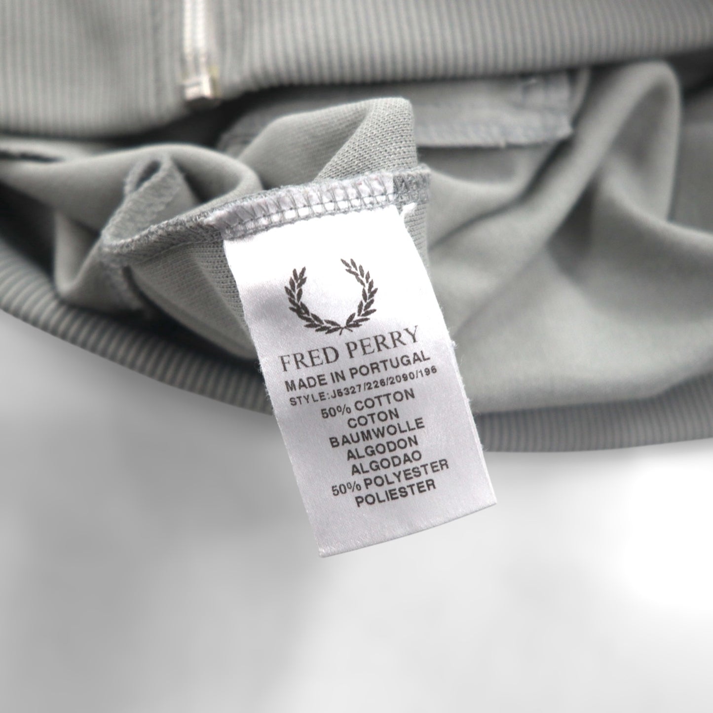 FRED PERRY 80年代 スタンドカラー トラックジャケット ジャージ S グレー フルジップ ハイネック