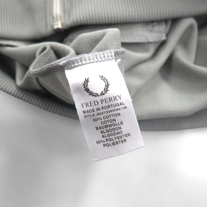 FRED PERRY 80年代 スタンドカラー トラックジャケット ジャージ S グレー フルジップ ハイネック