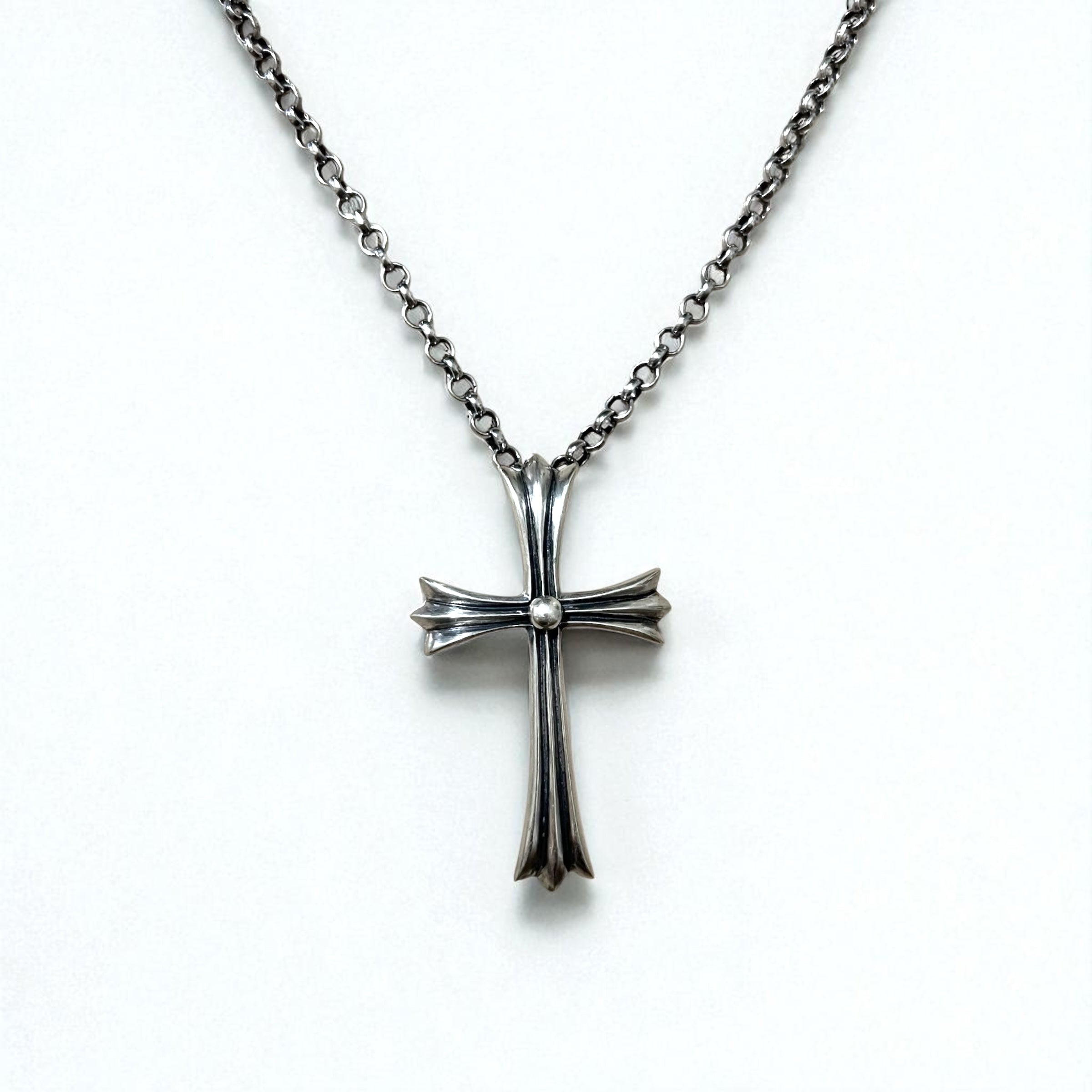 M'S COLLECTION Cross Necklace Pendant Silver STERLING