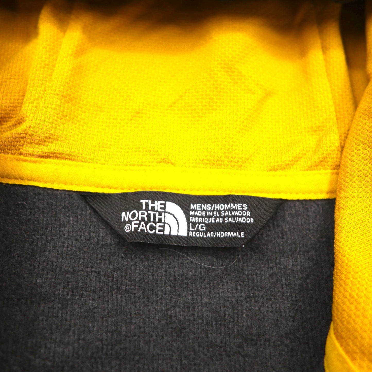 THE NORTH FACE ソフトシェル フルジップパーカー SURGENT BLOCK FULLZIP JACKET ジャージ L イエロー バイカラー サムホール 海外規格 NF0A2V4SUPS