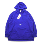 NIKE 90s Silver Tag Half Zip Track Hoodie Jersey M Blue Center Swoosh Double Sided Logo Embroidery Made in Japan Unused