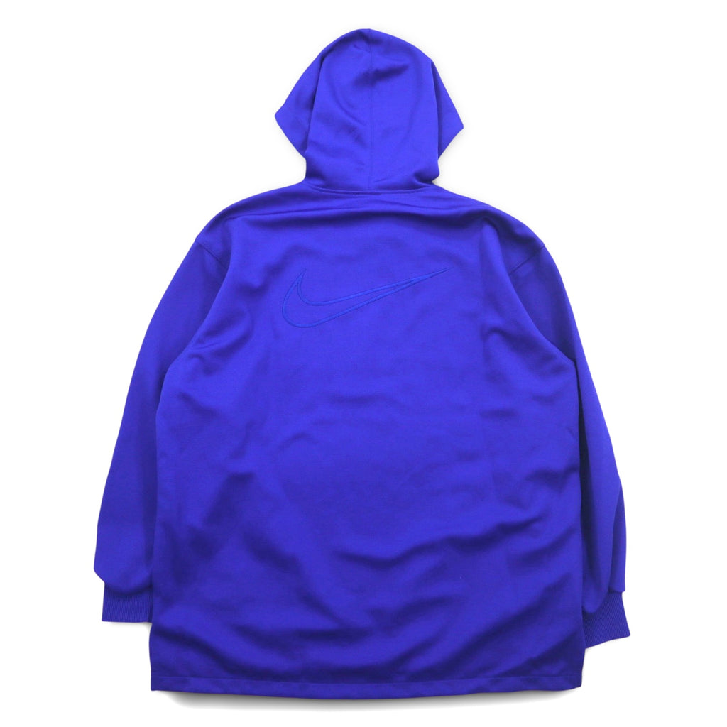 NIKE 90s Silver Tag Half Zip Track Hoodie Jersey M Blue Center Swoosh Double Sided Logo Embroidery Made in Japan Unused