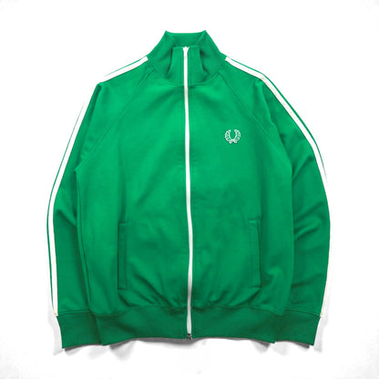 FRED PERRY 80年代 スタンドカラー トラックジャケット ジャージ S グリーン フルジップ ハイネック