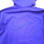 NIKE 90s Silver Tag Half Zip Track Hoodie Jersey M Blue Center Swoosh Double Sided Logo Embroidery Made in Japan Unused
