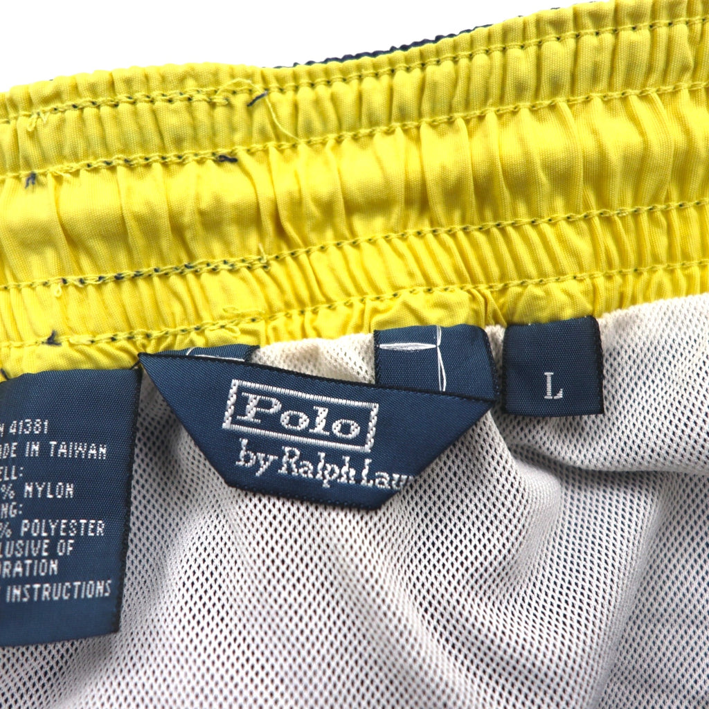 Polo by Ralph Lauren 90年代 水陸両用 ショートパンツ スイムショーツ L ネイビー ナイロン スモールポニー刺繍