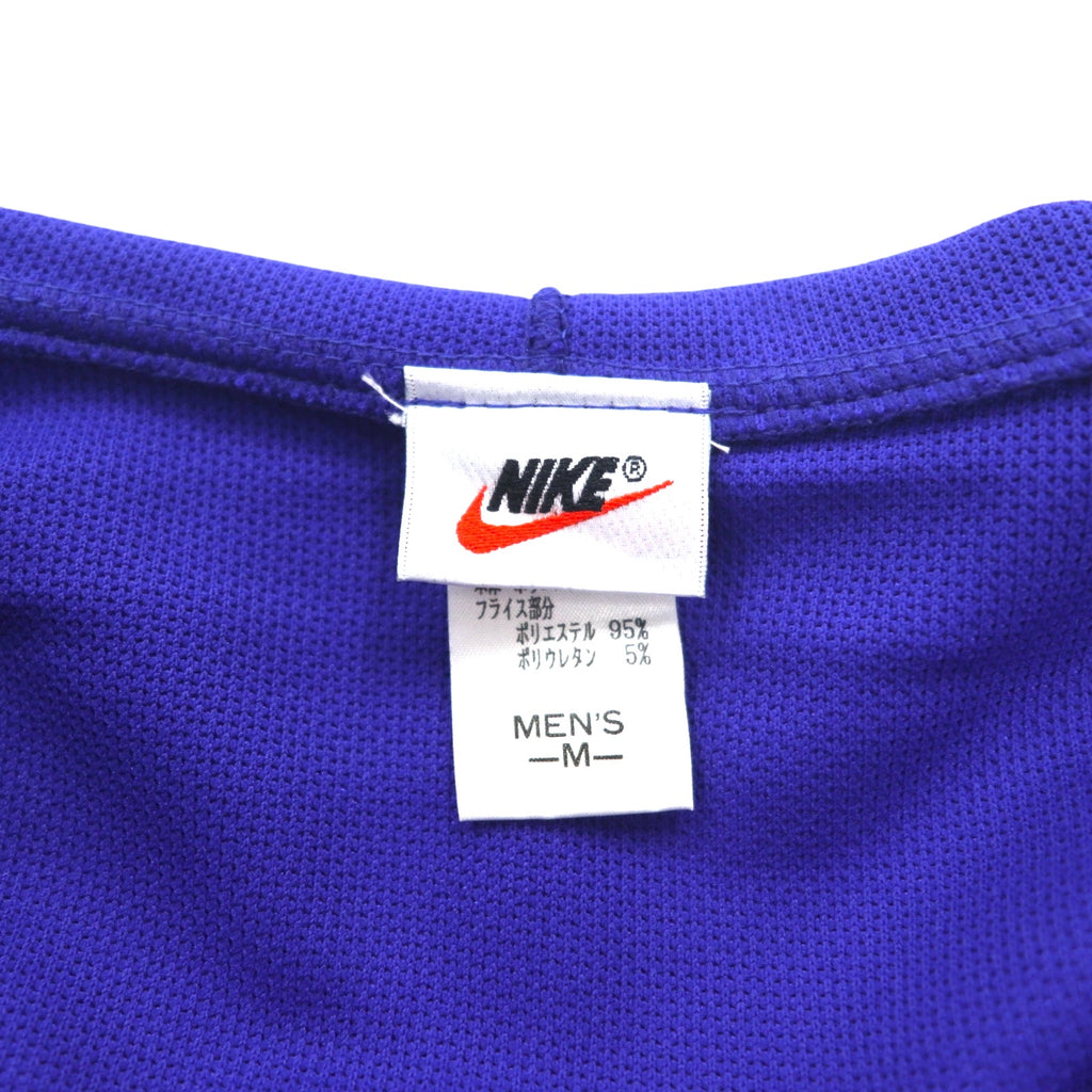 NIKE 90s Silver Tag Half Zip Track Hoodie Jersey M Blue Center Swoosh Double Sided Logo Embroidery Made in Japan Unused