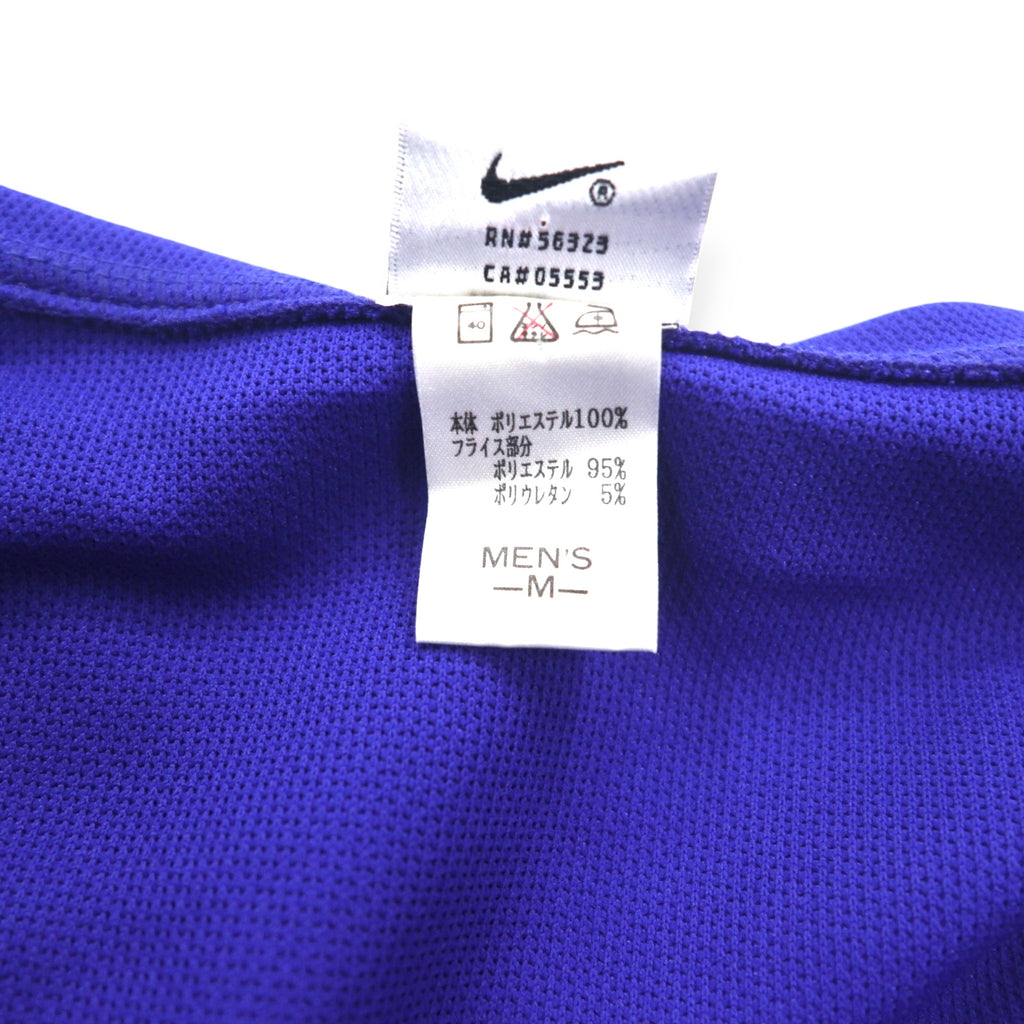 NIKE 90s Silver Tag Half Zip Track Hoodie Jersey M Blue Center Swoosh Double Sided Logo Embroidery Made in Japan Unused