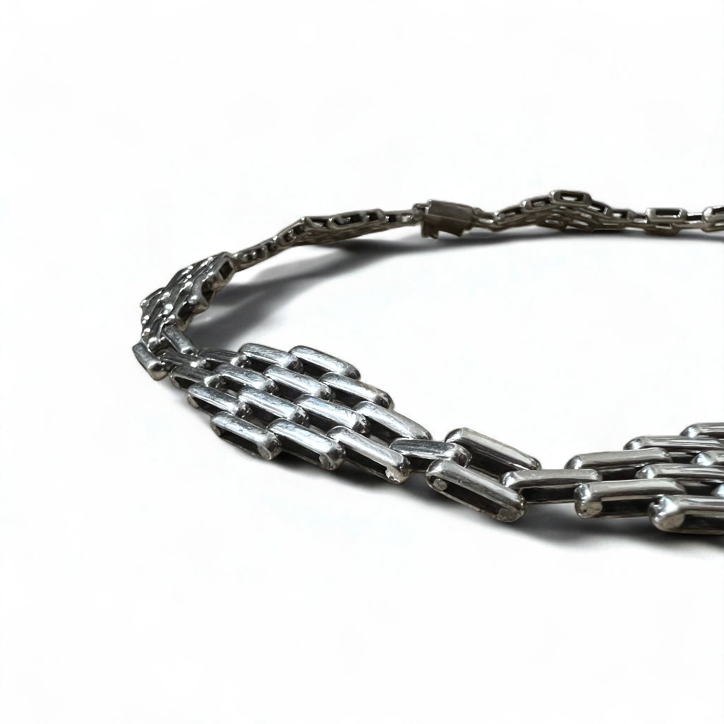 Vintage Mexican Jewelry Modernist Mexican Jewelry Silver Necklace Choker Modernism