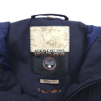 NAPAPIJRI Rainforest Summer Half-Zip Anorak Parka, Size M, Navy, Polyester, Waterproof, NP000HC0
