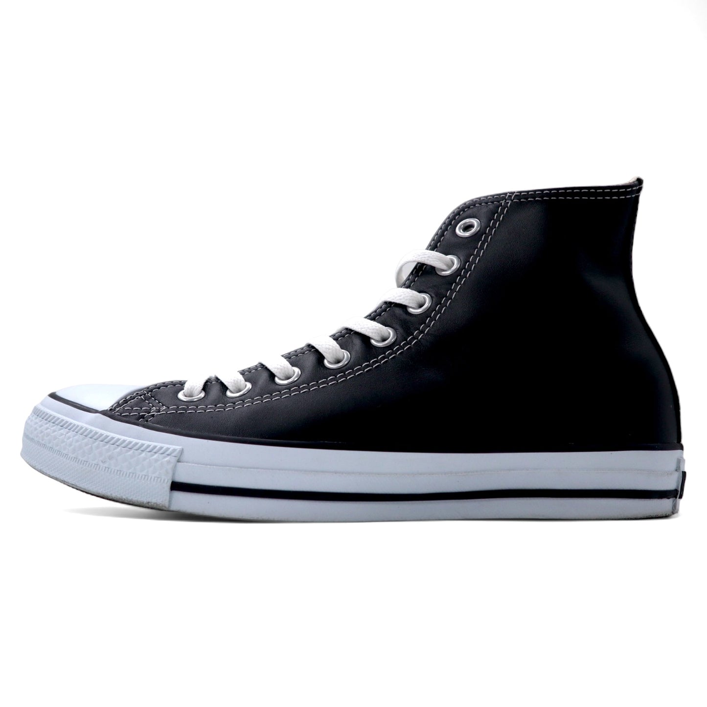 CONVERSE レザー オールスター ハイ スニーカー 27cm ブラック 1B908