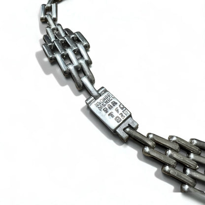 Vintage Mexican Jewelry Modernist Mexican Jewelry Silver Necklace Choker Modernism