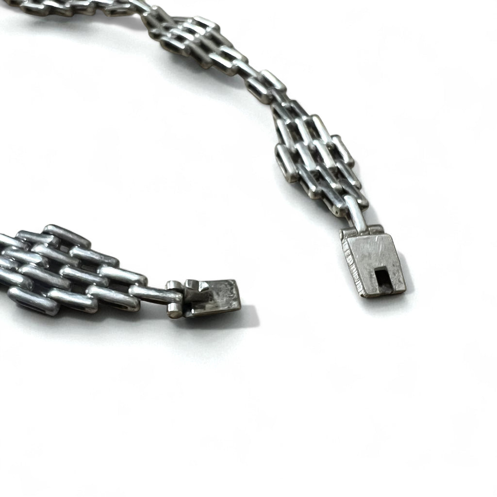 Vintage Mexican Jewelry Modernist Mexican Jewelry Silver Necklace Choker Modernism