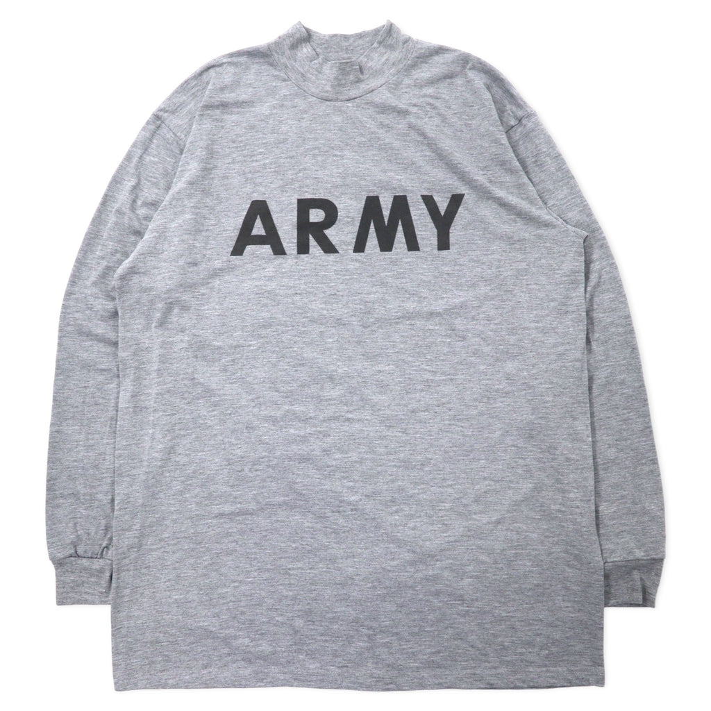 日本然リトテ-古着オンライン-US ARMY 米軍 IPFU トレーニング Tシャツ ロンT L グレー ポリエステル ミリタリー 8415-01-465-7364 90年代-US ARMY US Army IPFU Training T-Shirt Long T L Gray Polyester Military 8415-01-465-7364 90's