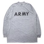 日本然リトテ-古着オンライン-US ARMY 米軍 IPFU トレーニング Tシャツ ロンT L グレー ポリエステル ミリタリー 8415-01-465-7364 90年代-US ARMY US Army IPFU Training T-Shirt Long T L Gray Polyester Military 8415-01-465-7364 90's
