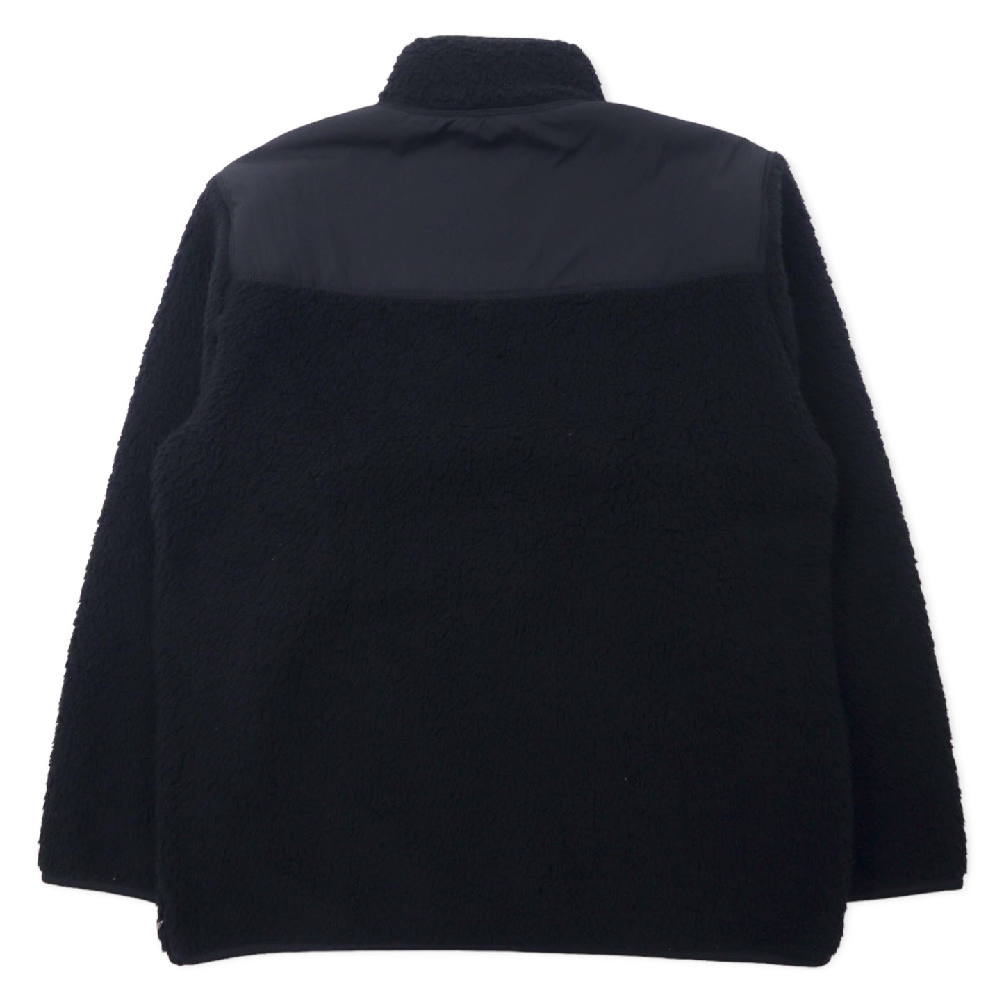 LYLE & SCOTT ナイロン切り替え ボアフリースジャケット LL ブラック ポリエステル ワンポイントロゴ 未使用品