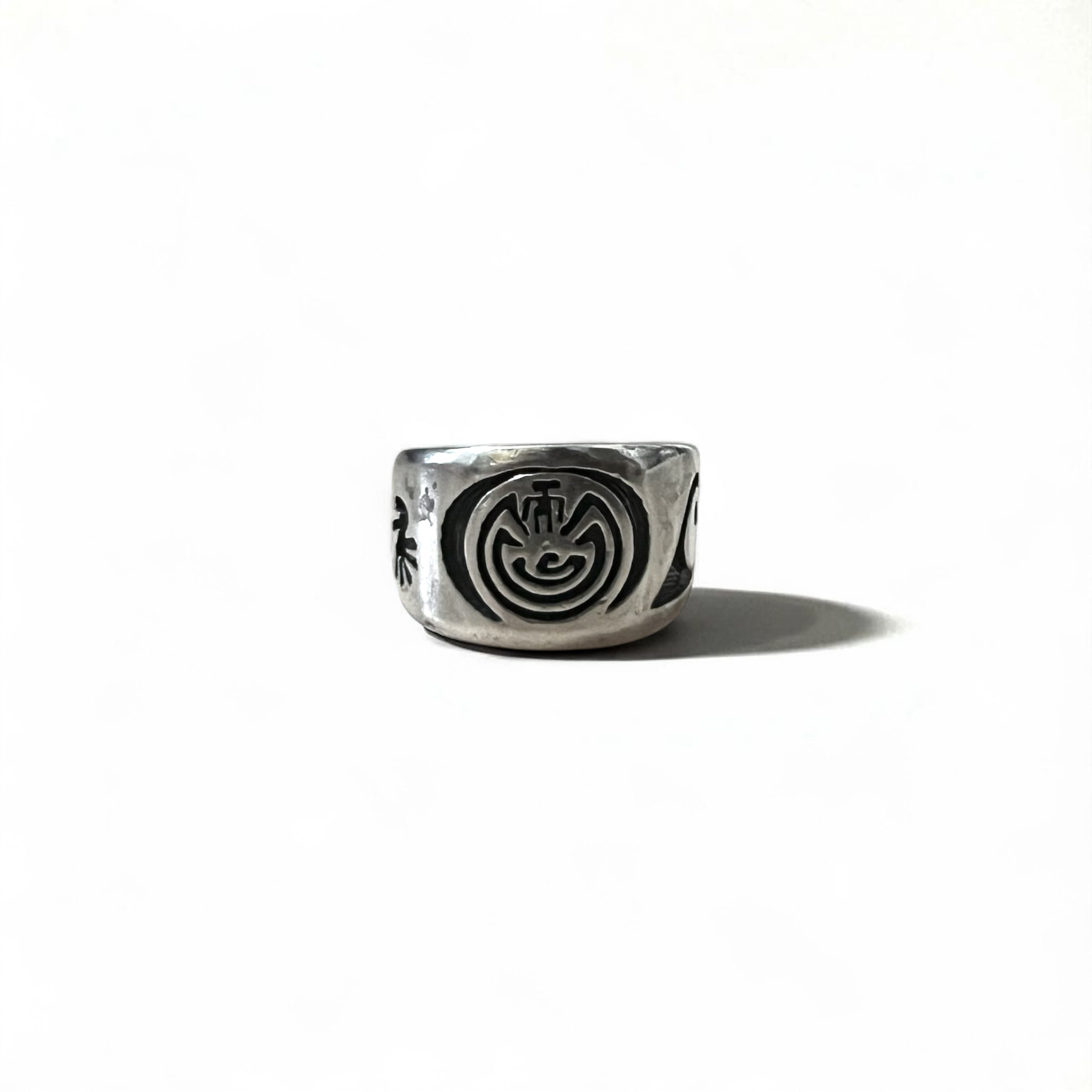Vintage Hopi Sterling Sliver Ring インディアンジュエリー ホピ族 ココペリ オーバーレイ リング 指輪 20号 STERLING シルバー