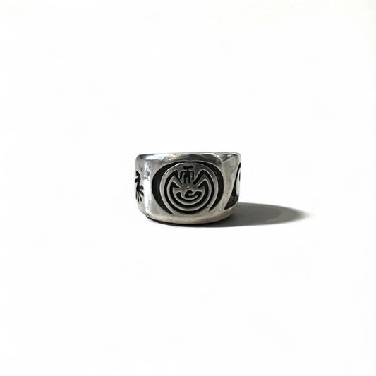 Vintage Hopi Sterling Sliver Ring インディアンジュエリー ホピ族 ココペリ オーバーレイ リング 指輪 20号 STERLING シルバー