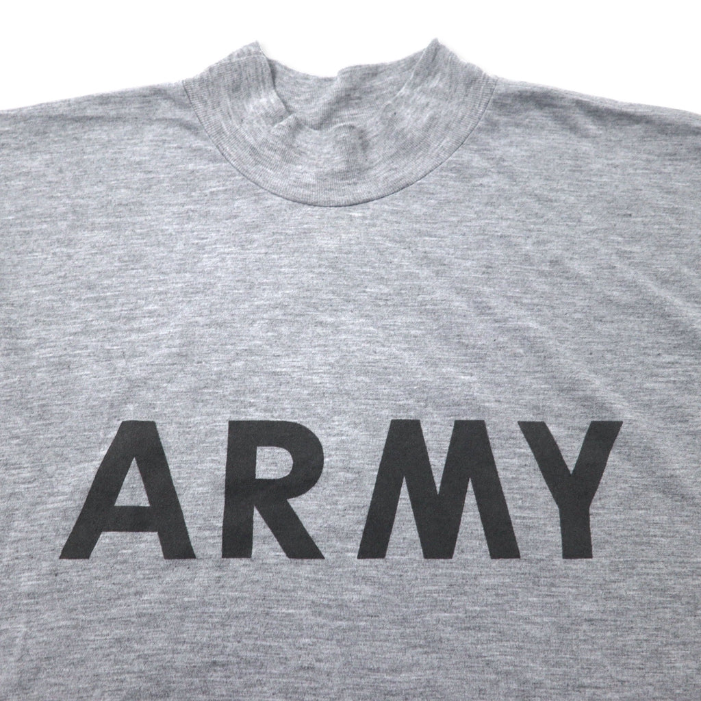 US ARMY 米軍 IPFU トレーニング Tシャツ ロンT L グレー ポリエステル ミリタリー 8415-01-465-7364 90年代