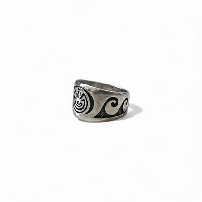 Vintage Hopi Sterling Sliver Ring インディアンジュエリー ホピ族 ココペリ オーバーレイ リング 指輪 20号 STERLING シルバー