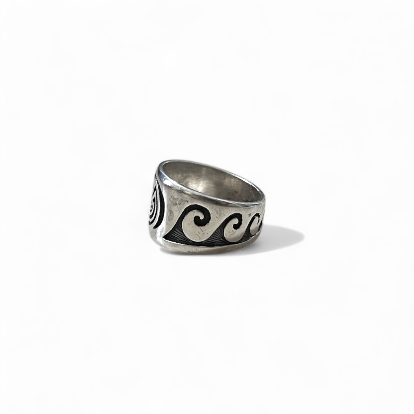 Vintage Hopi Sterling Sliver Ring インディアンジュエリー ホピ族 ココペリ オーバーレイ リング 指輪 20号 STERLING シルバー