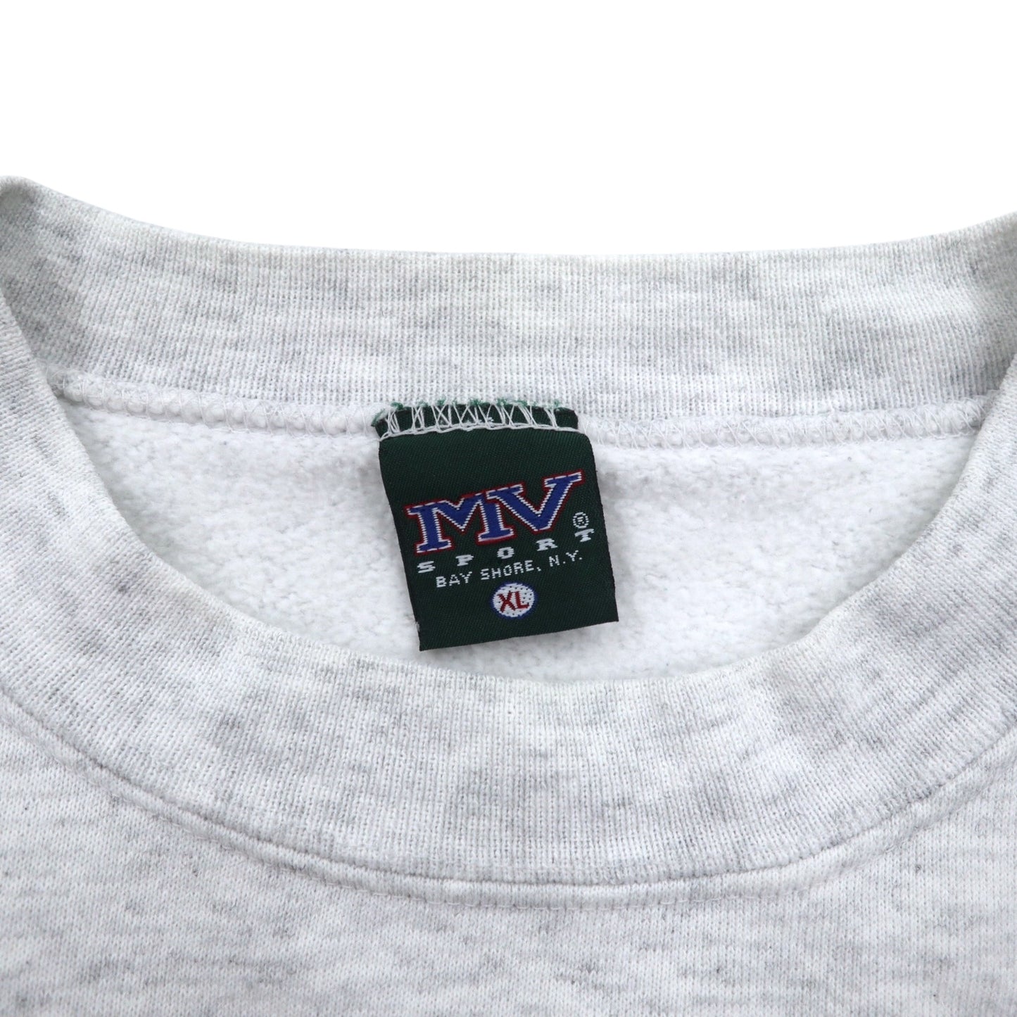 MV SPORT 90s USA made college print sweatshirt XL grey TEXAS A&amp;M UNIVERSITY arch logo two-layer print