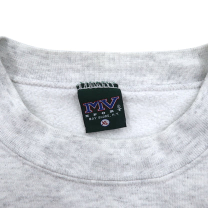 MV SPORT 90s USA made college print sweatshirt XL grey TEXAS A&amp;M UNIVERSITY arch logo two-layer print