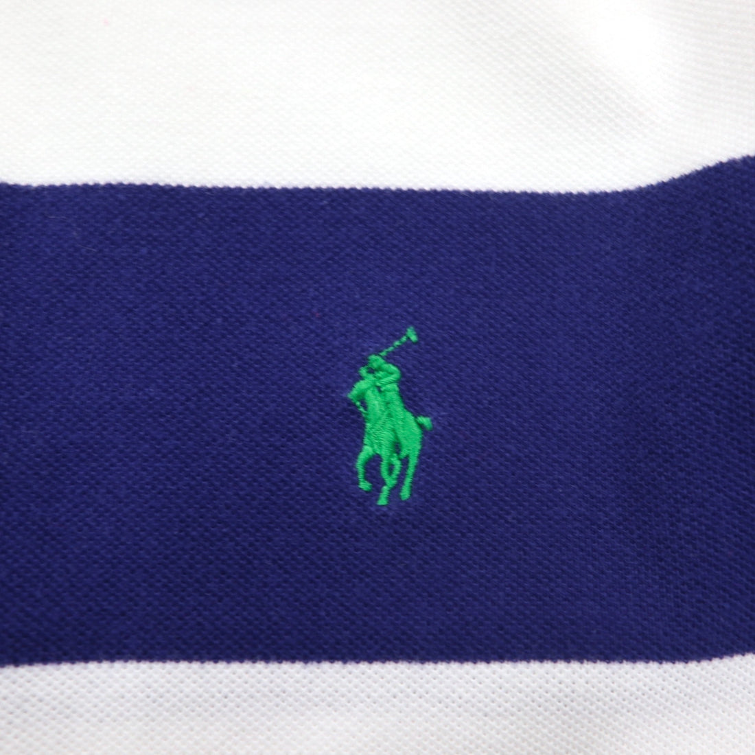 POLO RALPH LAUREN Custom Fit Striped Polo Shirt 2XL Red White Tricolor Cotton Pique Small Pony Embroidery
