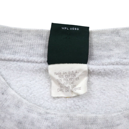 MV SPORT 90s USA made college print sweatshirt XL grey TEXAS A&amp;M UNIVERSITY arch logo two-layer print