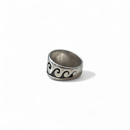 Vintage Hopi Sterling Sliver Ring インディアンジュエリー ホピ族 ココペリ オーバーレイ リング 指輪 20号 STERLING シルバー