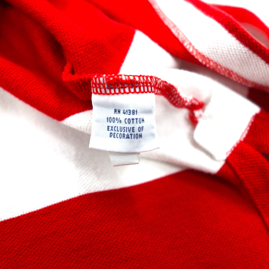 POLO RALPH LAUREN Custom Fit Striped Polo Shirt 2XL Red White Tricolor Cotton Pique Small Pony Embroidery