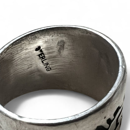 Vintage Hopi Sterling Sliver Ring インディアンジュエリー ホピ族 ココペリ オーバーレイ リング 指輪 20号 STERLING シルバー