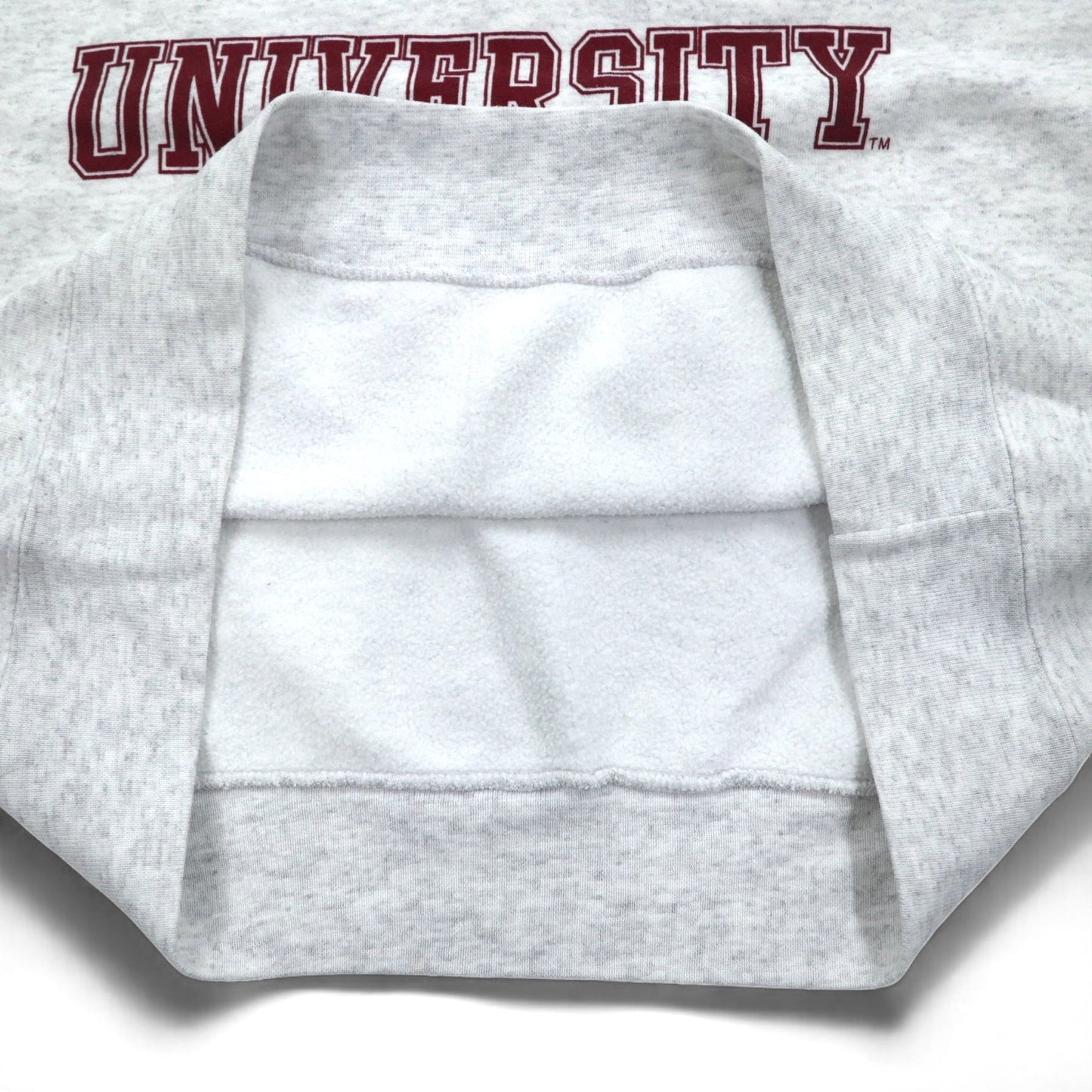 MV SPORT 90s USA made college print sweatshirt XL grey TEXAS A&amp;M UNIVERSITY arch logo two-layer print