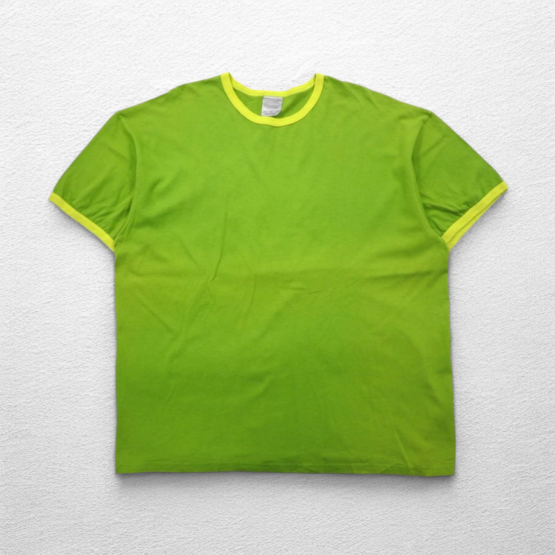NIKE 00年代 リンガーTシャツ 2XL ライム グリーン コットン 無地