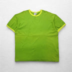 NIKE 00年代 リンガーTシャツ 2XL ライム グリーン コットン 無地