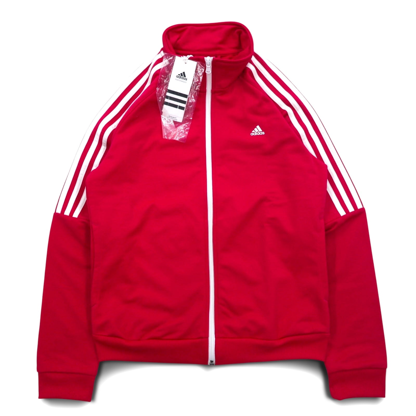 adidas スタンドカラー トラックジャケット ジャージ L ピンク ハイネック 3ストライプ M67314 未使用品