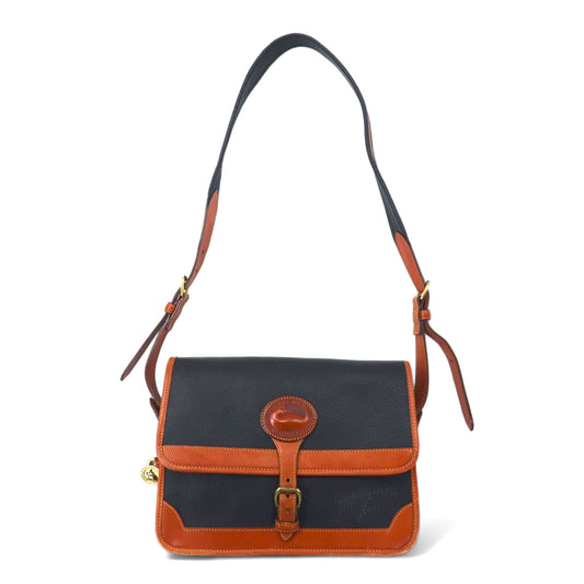 DOONEY & BOURKE USA製 ショルダーバッグ ブラック ブラウン レザー シボ革 TALONジップ ALL WEATHER LEATHER