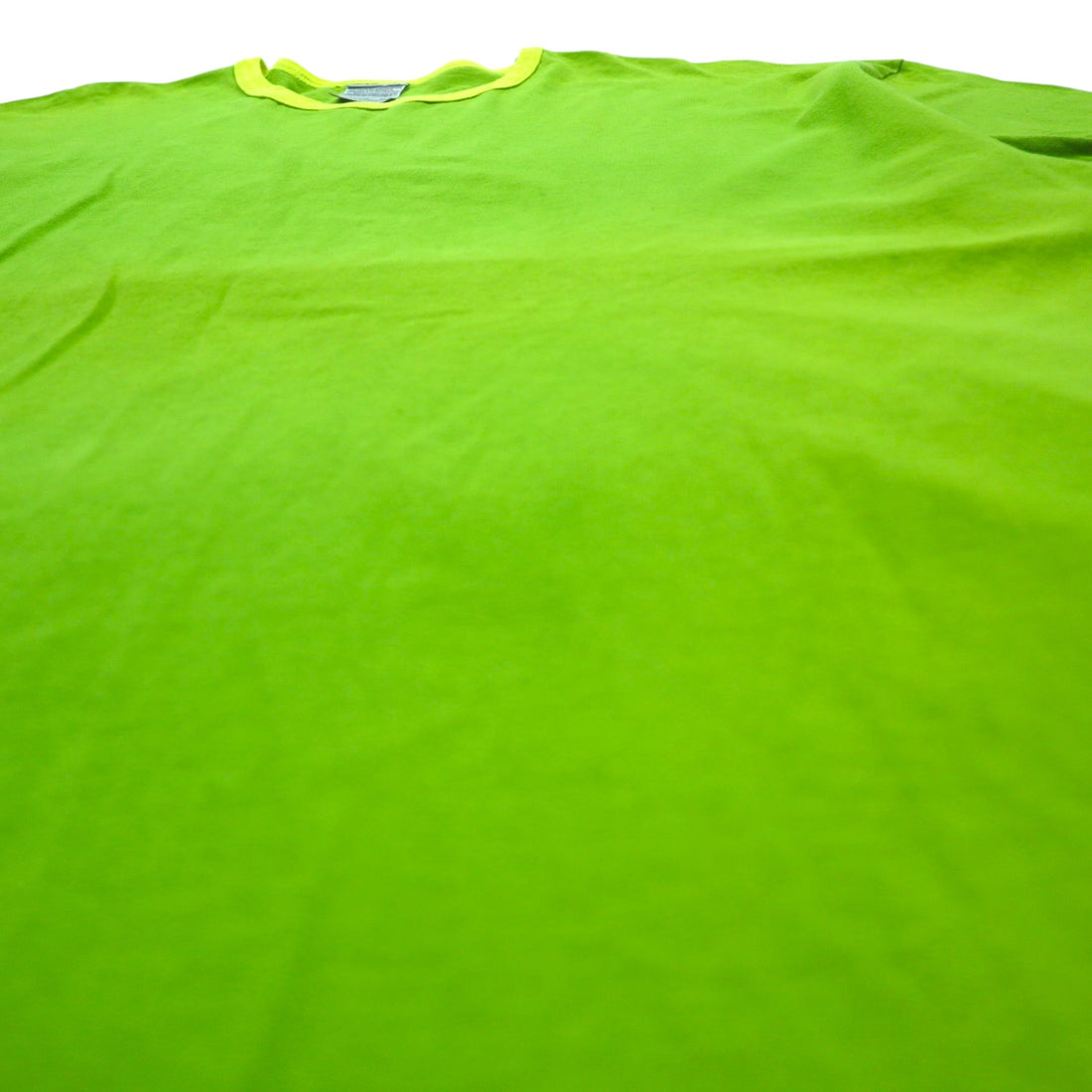 NIKE 00年代 リンガーTシャツ 2XL ライム グリーン コットン 無地