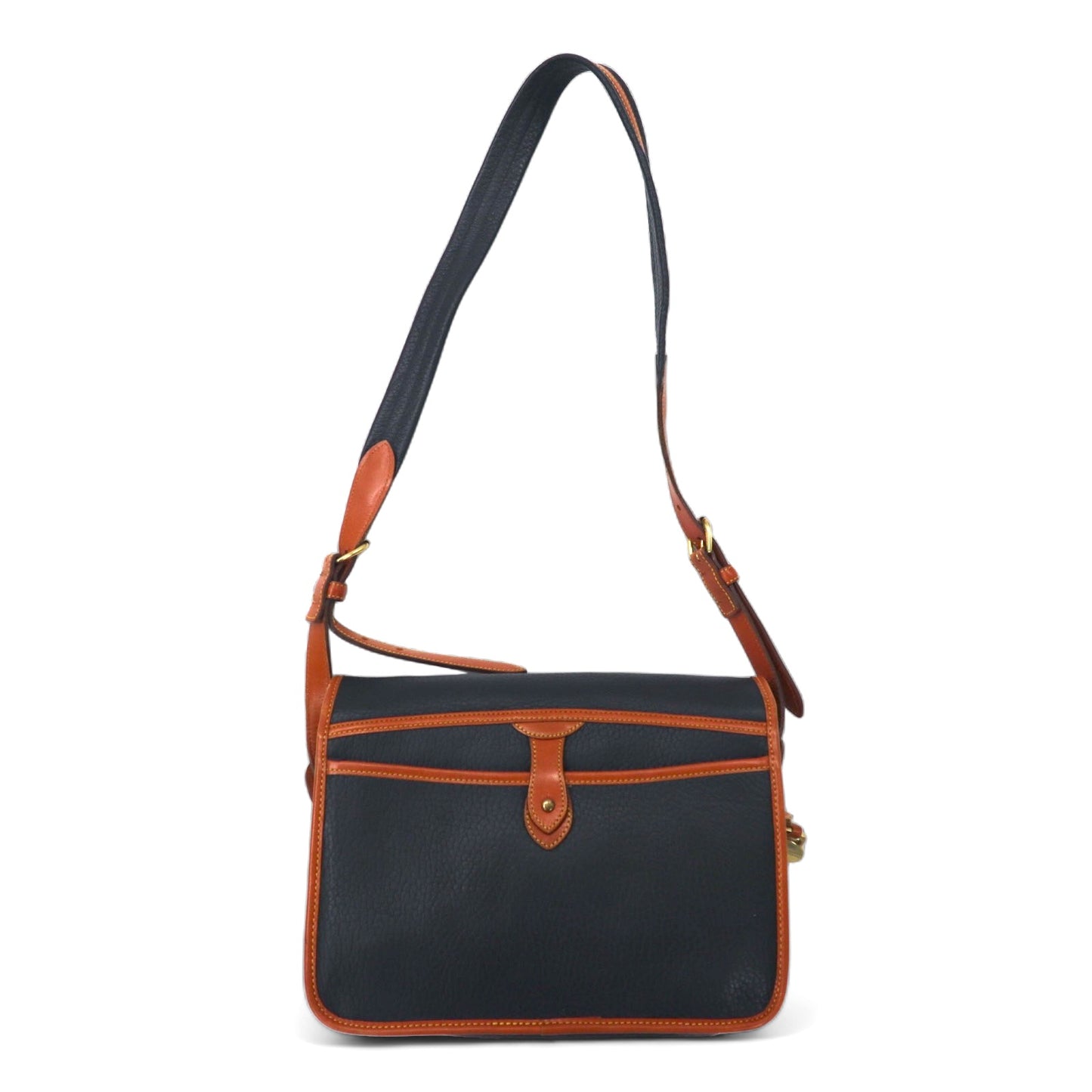 DOONEY & BOURKE USA製 ショルダーバッグ ブラック ブラウン レザー シボ革 TALONジップ ALL WEATHER LEATHER