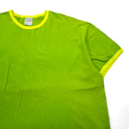 NIKE 00年代 リンガーTシャツ 2XL ライム グリーン コットン 無地