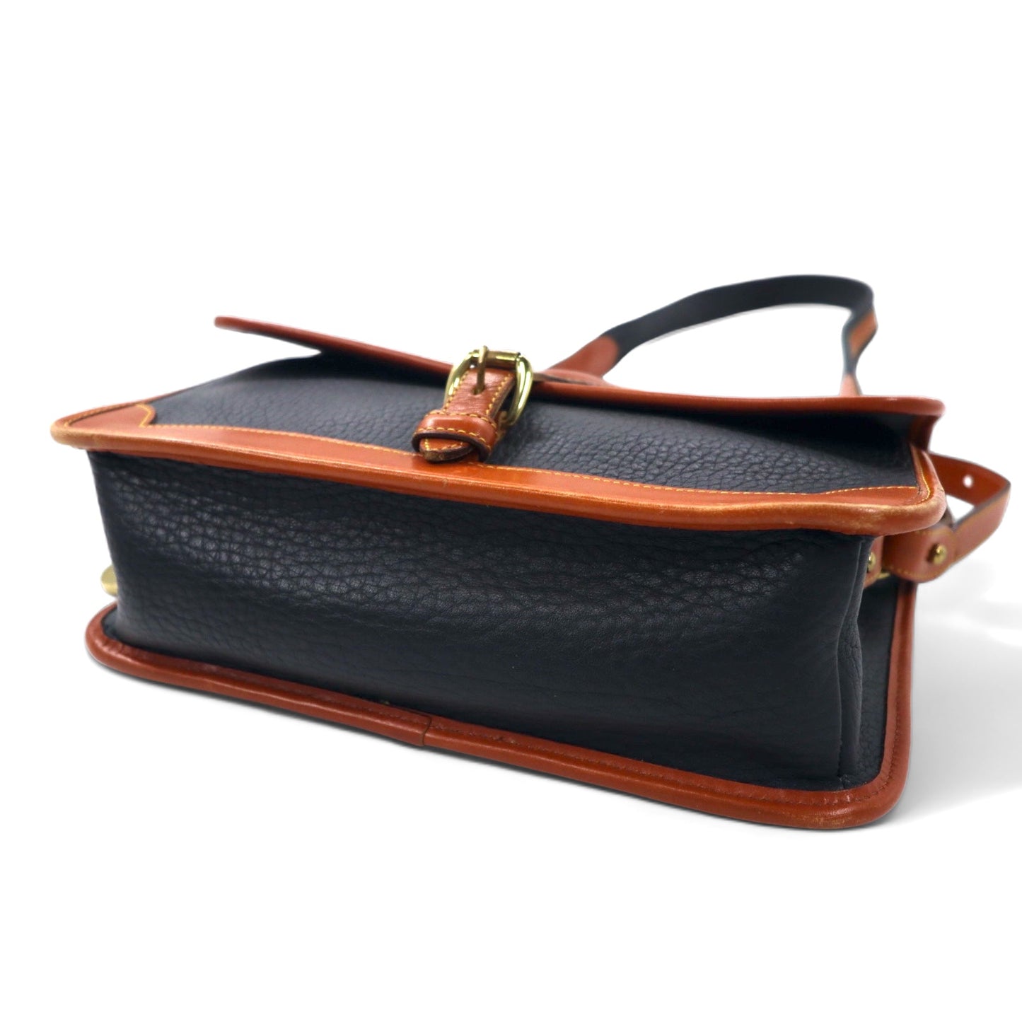 DOONEY & BOURKE USA製 ショルダーバッグ ブラック ブラウン レザー シボ革 TALONジップ ALL WEATHER LEATHER