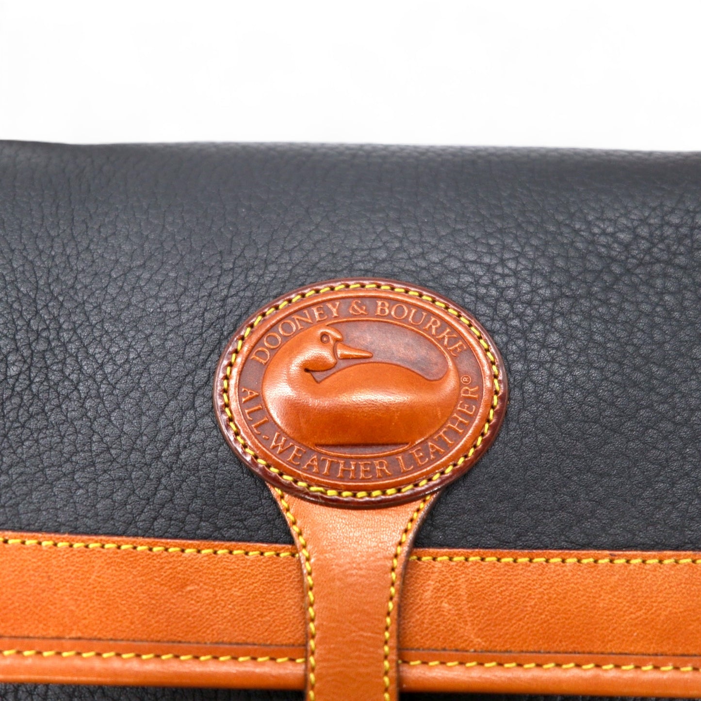 DOONEY & BOURKE USA製 ショルダーバッグ ブラック ブラウン レザー シボ革 TALONジップ ALL WEATHER LEATHER