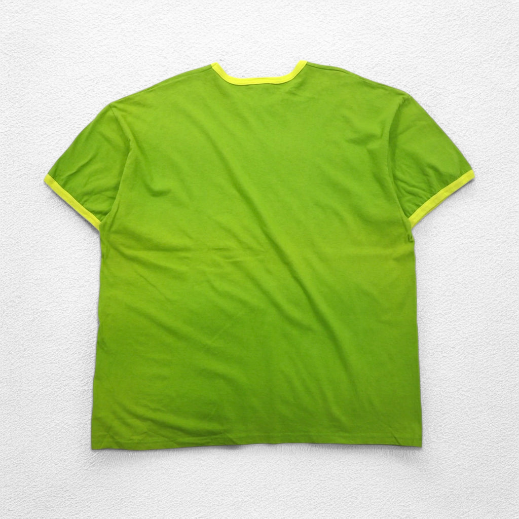 NIKE 00年代 リンガーTシャツ 2XL ライム グリーン コットン 無地