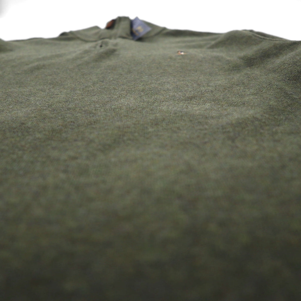 POLO RALPH LAUREN ESTATE RIB Half-Zip Sweatshirt, Size M, Khaki, Small Pony Embroidery, Unused