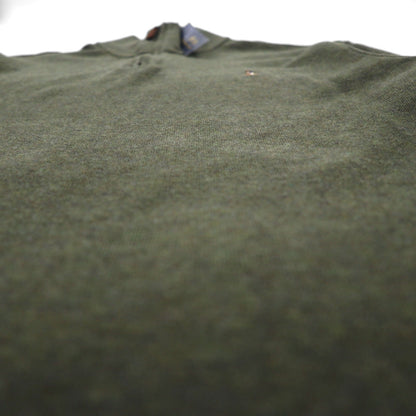 POLO RALPH LAUREN ハーフジップ スウェット ESTATE RIB トレーナー M カーキ スモールポニー 刺繍 未使用品